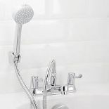 GoodHome Netley 2 Tap Hole Shower mixer Tap. - PWBw.