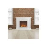 Focal Point Atherstone Brick White MDF Wall-mounted Electric Fire suite. PWBW.