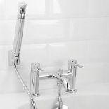 GoodHome Hoffell 2 Tap Hole Shower mixer Tap. - PWBW.
