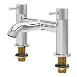 GoodHome Owens Gloss Chrome effect Deck-mounted Manual Double Bath Filler Tap. - PWBw.