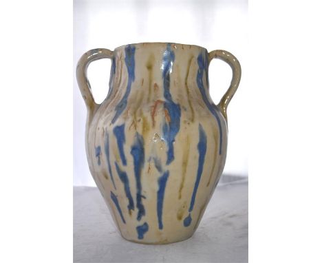 A large ceramic art vase with handles H 34cm