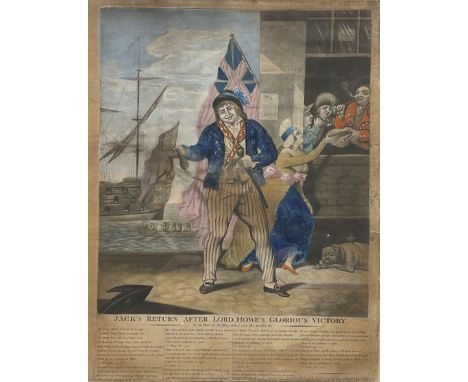 Robert Laurie (British c.1755-1836) and James Whittle (British c.1757-1818) (Publishers): 'Jack's return after Lord Howe's gl