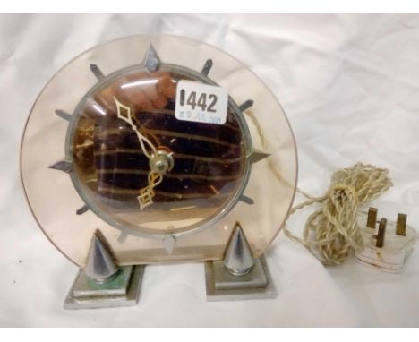 A Smith/G.E.C. electric art deco mantel clock.