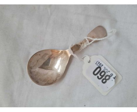 A plain fiddle pattern caddy spoon Sheffield 1970 by FH 