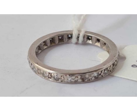 A white gold diamond eternity ring (0.50ct) size O - 4.3 gms 