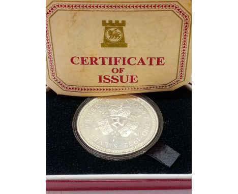 Silver I-O-M crown 1977 boxed