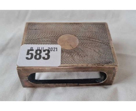 A match box holder with engine turned decoration - Birmingham 1901- 51 g.