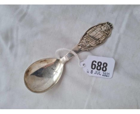 A Danish caddy spoon with oval bowl 