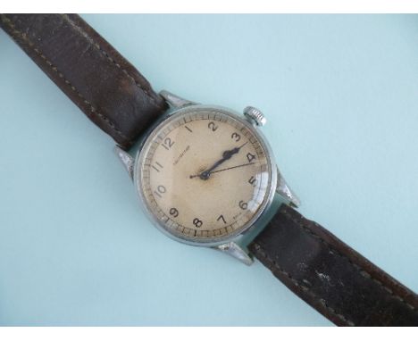 A vintage Longines stainless steel gentleman's Wristwatch, with Swiss movement, case 1¼in (33mm) diameter, together with a WW