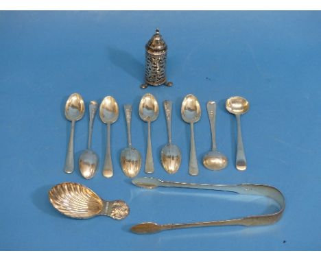An Elizabeth II silver Caddy Spoon, by Richards &amp; Knight, hallmarked London, 1967, with shell shaped bowl and finial, tog