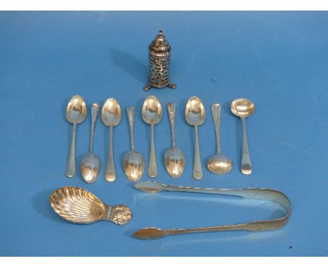 An Elizabeth II silver Caddy Spoon, by Richards &amp; Knight, hallmarked London, 1967, with shell shaped bowl and finial, tog