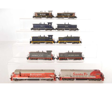 Rivarossi Archive American HO Gauge Diesel Locomotives (6),  all unboxed, Switcher Cow locomotives with calf tenders, B&O 368
