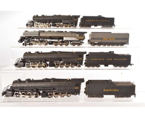 Rivarossi Archive HO Gauge American Steam Locomotives with Tenders (4),  all unboxed, Union Pacific 4-6-6-4 3975, Pennsylvani