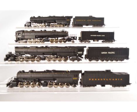 Rivarossi Archive HO Gauge American Steam Locomotives with Tenders (4),  all unboxed, Union Pacific 4-8-8-4 4005, Pennsylvani