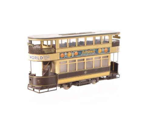 Kitbuilt motorised 00 Gauge West Ham Corporation or similar Double Deck No 10 Tram,  built and finished to an excellent stand