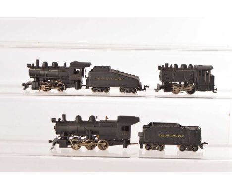 Rivarossi Archive Early HO Gauge American Steam Locomotives (3), all unboxed, Japanese made brass 0-6-0 478 with diecast Unio