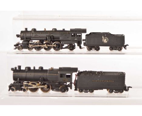 Rivarossi Archive Early HO Gauge American Steam Locomotives and Tenders (2), both unboxed, with heavy die cast metal bodies, 