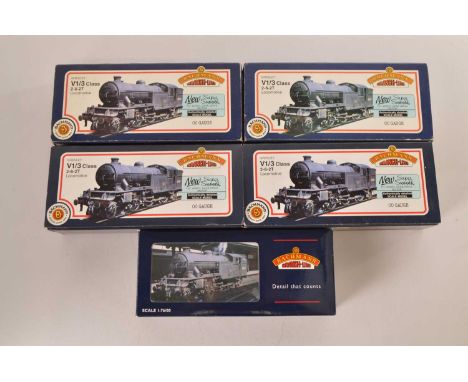 Bachmann boxed 00 Gauge BR black Class V1 and V3 2-6-2 Tank Locomotives (5), 31-601 Class V1 67601, 31-602 V1 Hopper type Bun