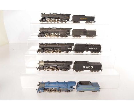 Rivarossi Archive HO Gauge American Steam Locomotives with Tenders (5),  all unboxed, 2-8-4 Nickel Plate Road 779, Pierre Mar