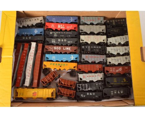 Rivarossi Archive HO Gauge American Freight Stock  Open Gondolas Hopper Wagons (35), all unboxed, Rivarossi and associated ma