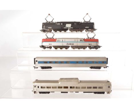 Rivarossi Archive HO Gauge Prototype Budd Railcar and Rivarossi for AHM Electric Locomotives (4),  all unboxed, prototype Bud
