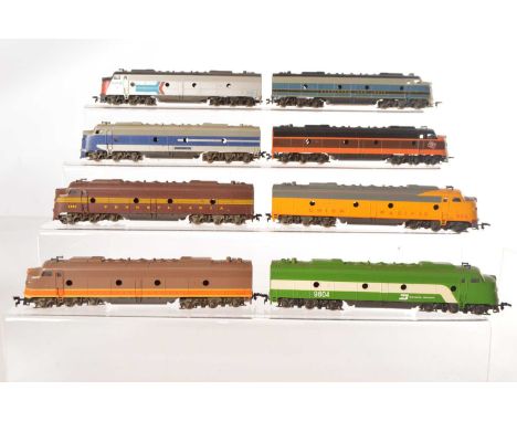 Rivarossi Archive American HO Gauge Diesel Locomotives (8),  all unboxed F7 A units, Illinois Central 4035, Pennsylvania 5887
