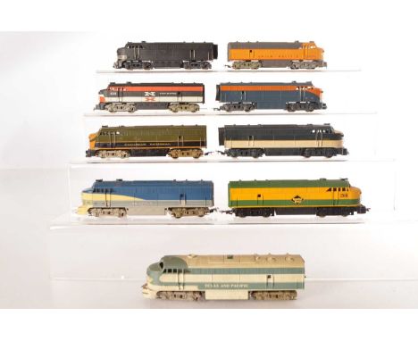 Rivarossi Archive American HO Gauge Diesel Locomotives (7),  all unboxed, C-430 A units, Texas and Pacific, New Haven 430, Re