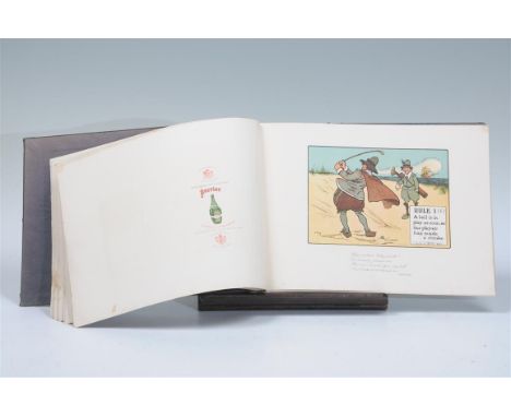 Crombie Charles The Rules of Golf illustrated, publishers cloth backed boards, 24 cromolithographed plates, Perrier advertise