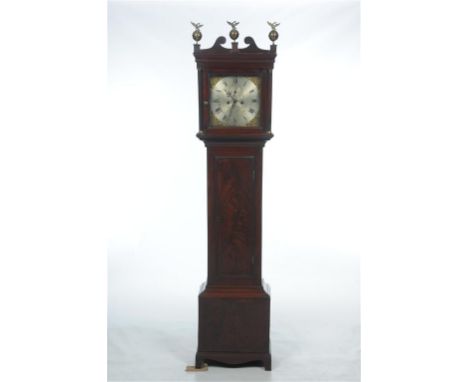 A William IV mahogany longcase clock with a 30.5cm silvered dial signed Addis, London, with subsidiary seconds dial and outer