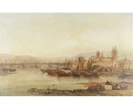 James Webb (British, 1825-1895)Koblenz at the junction of the Rhine and the Mosellesigned and dated 'James Webb/1877' (lower 