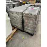 SKID OF METAL FOOD TRAYS