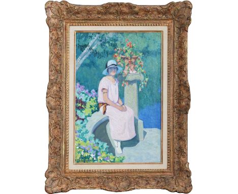 RAYMOND THIBÉSART (1874 Bar-sur-Aube - 1968 ?) Öl auf Leinwand, "Madame Thibésart", unten links signiert "R. Thibéseart", ver