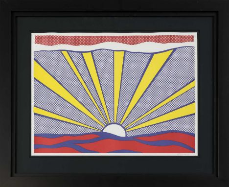 ROY LICHTENSTEIN (1923 Manhattan/NYC - 1997 ebenda) Farboffset-Lithografie, "Sunset" (1965), unten rechts in Bleistift signie