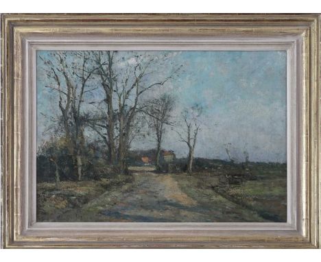 RUDOLF HÖCKNER (1864 Wolkenstein - 1942 Bad Mergentheim) Öl auf Leinwand, "Herbstliche norddeutsche Landschaft bei Wedel", un