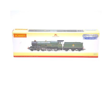 Hornby OO gauge model railway locomotive with tender, ref R3383TTS BR Castle Class 'Earl of St Germans', 5050, DCC fitted wit