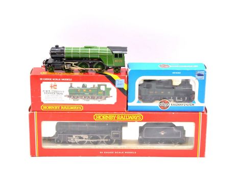 Hornby, Airfix and other OO gauge model railway locomotives; four including Airfix ref 54152 GWR 0-4-2 1400 class no. 1466; H