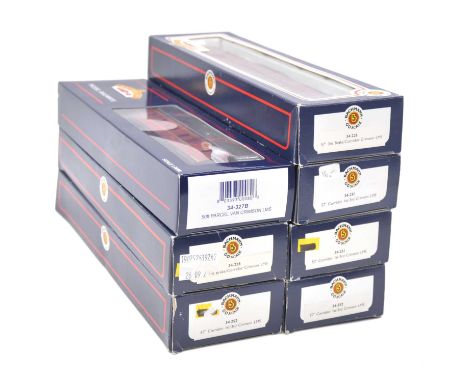Bachmann OO gauge model railway passenger coaches, seven LMS examples, all boxed. Qty: 7