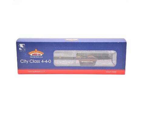 Bachmann OO gauge model railway steam locomotive with tender, ref 31-727 GWR 4-4-0 City class 'City of London' no. 3439, 21 D