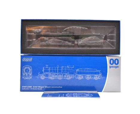 Dapol OO gauge model railway steam locomotive with tender, ref 4S-043-003 GWR 6300, 2-6-0 'Mongul', 7301, boxed.