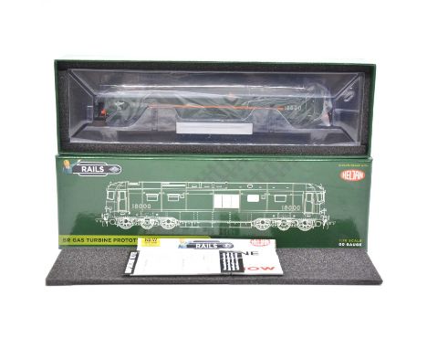 Heljan OO gauge model railway diesel locomotive, BR gas turbine prototype 18000, exclusive edition, boxed. 