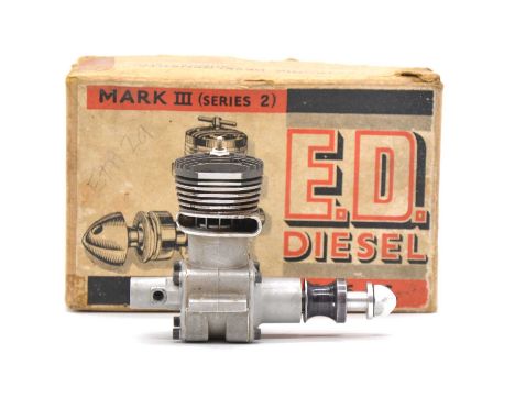 ETA29 5cc glow aero model aircraft engine, with ED diesel 2.46 MarkII box. 
