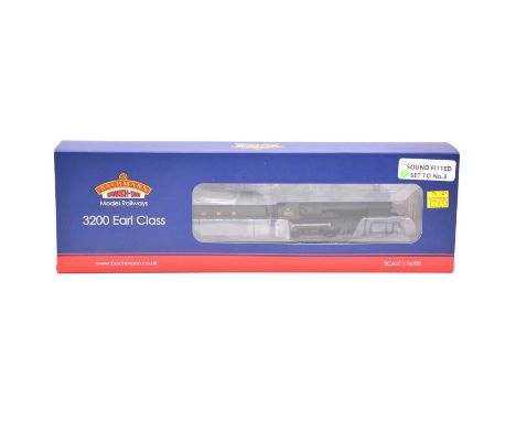 Bachmann OO gauge model railway steam locomotive with tender, ref 31-087DC GWR 3200 Earl class 4-4-0 no. 9003, DCC fitted, bo