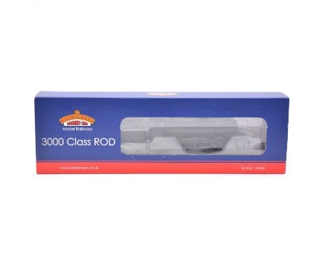 Bachmann OO gauge model railway steam locomotive with tender, ref 31-128 BR 3000 class ROD 2-8-0 no. 3036, weathered, 21 DCC,
