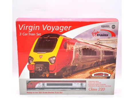 Bachmann OO gauge model railway 'Virgin Voyager' class 220 set, includes three cars, boxed.