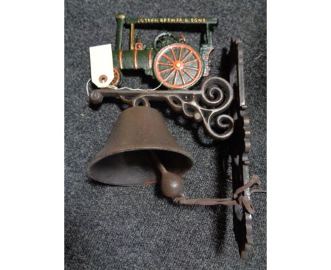 A metal wall bracket - traction engine 