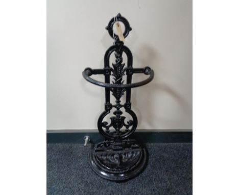 A cast iron stick stand 