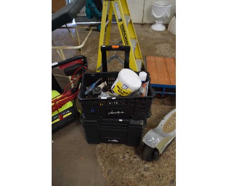 Magnuson wheeled toolbox together with tools