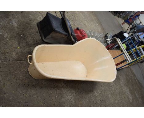 A vintage tin bath