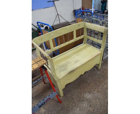 Pine vintage garden bench