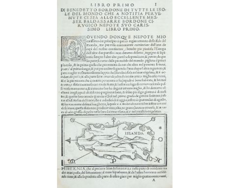 Benedetto Bordone (1460-1539)A Map of IrelandFrom his Isolario Vol 1.  First published in Venice in 1528.  This edition 1547.